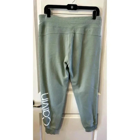 Calvin Klein Women Logo Fleece Lined Jogger Sweatpants Size Medium Sage NWOT - Picture 2 of 3